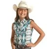 Rock & Roll Denim N Girls Sleeveless Aztec Snap Shirt -BuckarooBoutique 162782 default l