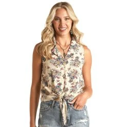 Rock & Roll Denim N Womens Summer Tie Shirt