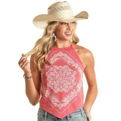 Rock & Roll Denim N Womens Tank With Bandana Graphic