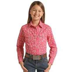 Rock & Roll Denim N Girls Rose Print Top