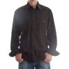 Rock N Roll Cowboy Men's Black Tonal Satin Plaid Snap Shirt -BuckarooBoutique 16834 default l