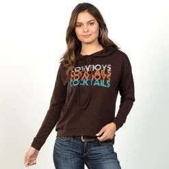 Rock & Roll Denim Cowboys & Cocktails Hoodie