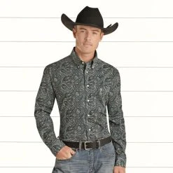 Rock & Roll Denim Reflex Spade Paisley Shirt