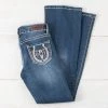 Rock & Roll Denim Girls Longhorns & Horseshoes Jeans -BuckarooBoutique 22630