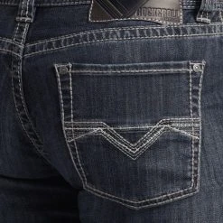 Rock & Roll Denim Silver Dollar Pistol Jeans -BuckarooBoutique 27972 alt1