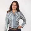 Rock & Roll Denim Sassy Stripes Top