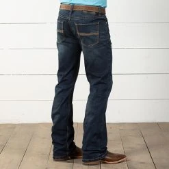 Rock & Roll Denim Outlaw Pistol Straight Jeans -BuckarooBoutique 52723 alt2