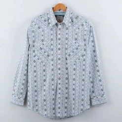 Rock & Roll Denim Turquoise And Brown Shirt