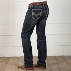 Rock & Roll Denim Alcatraz Revolver Straight Jeans -BuckarooBoutique 63854 alt2