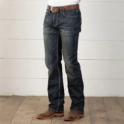 Rock & Roll Denim Alcatraz Revolver Straight Jeans -BuckarooBoutique 63854 alt3