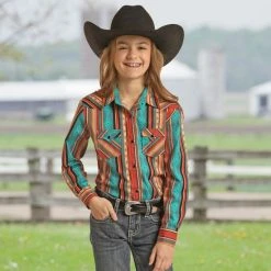 Rock & Roll Denim Girls Bright Stripes Top