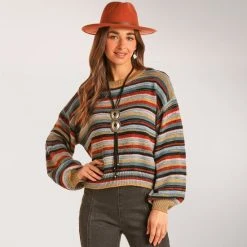 Rock & Roll Denim Serious Stripes Sweater