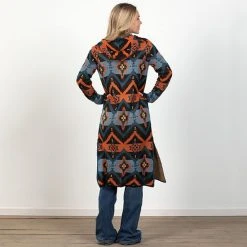 Rock & Roll Denim Aztec Hooded Cardigan -BuckarooBoutique 67299 alt3