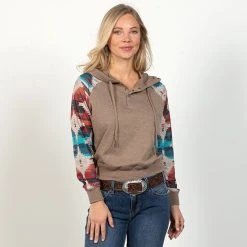 Rock & Roll Denim Rockin' It Out Aztec Hoodie