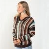 Rock & Roll Denim Chocolate Serape Hoodie