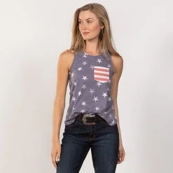 Rock & Roll Denim Star-Spangled Tank