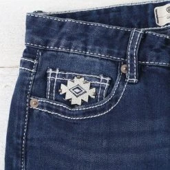 Rock & Roll Denim Girls Raindrops Bootcut Jean -BuckarooBoutique 70928 detail2