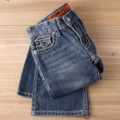 Rock & Roll Denim Boys' Medium Wash Bootcut Jeans -BuckarooBoutique 76971 alt