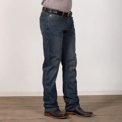 Rock & Roll Denim Reflex Double Barrel Stackable Bootcut Hooey Jeans -BuckarooBoutique 77089 RSalt3