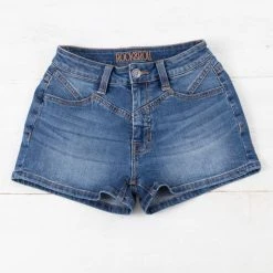 Rock & Roll Denim Latigo Hi-Rise Shorts