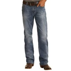 Rock N Roll Cowboy Men's And Double Barrel Light Wash Jeans -BuckarooBoutique M0S7716 1