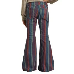 Rock & Roll Denim Multi Color Stripe Bell Bottoms -BuckarooBoutique RRGD7PR0GD 1