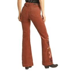 Rock & Roll Denim Corduroy Embroidered Trouser -BuckarooBoutique RRWD5HR0J9 1