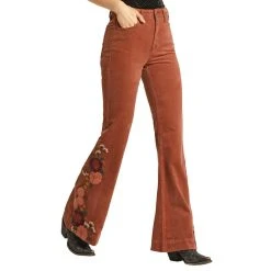Rock & Roll Denim Corduroy Embroidered Trouser -BuckarooBoutique RRWD5HR0J9 21