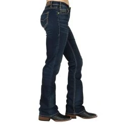 Rock & Roll Cowgirl Riding Extra Stretch Dark Wash Jeans -BuckarooBoutique W7 4166 2