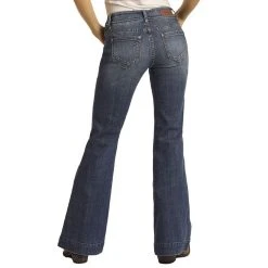 Rock & Roll Denim Women's Mid Rise Trouser Jeans -BuckarooBoutique W8M8229 1
